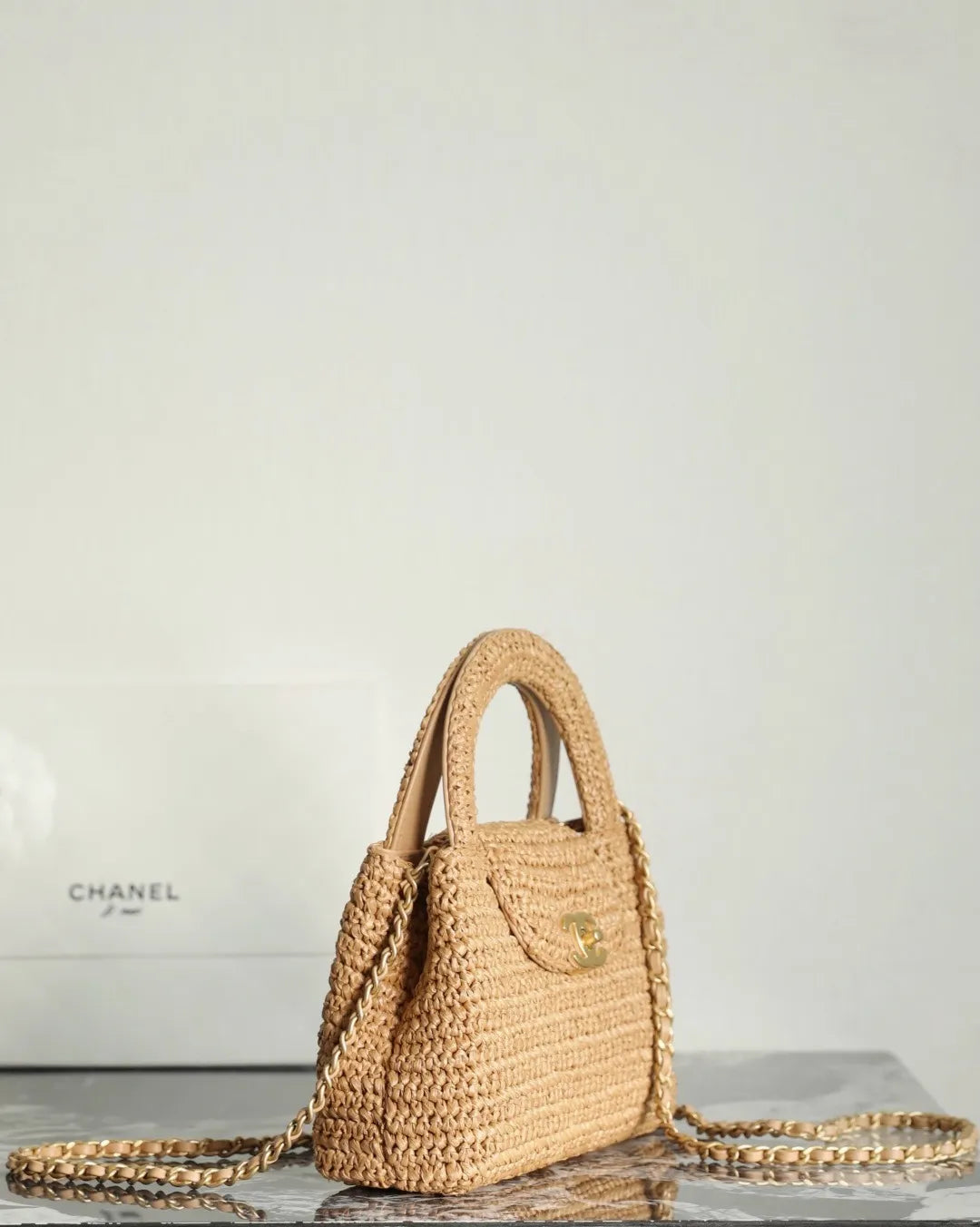 Chanel Braided Raffia Kelly Flap Bag