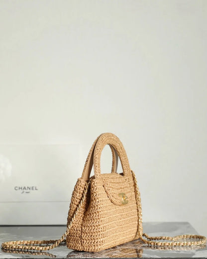 Chanel Braided Raffia Kelly Flap Bag