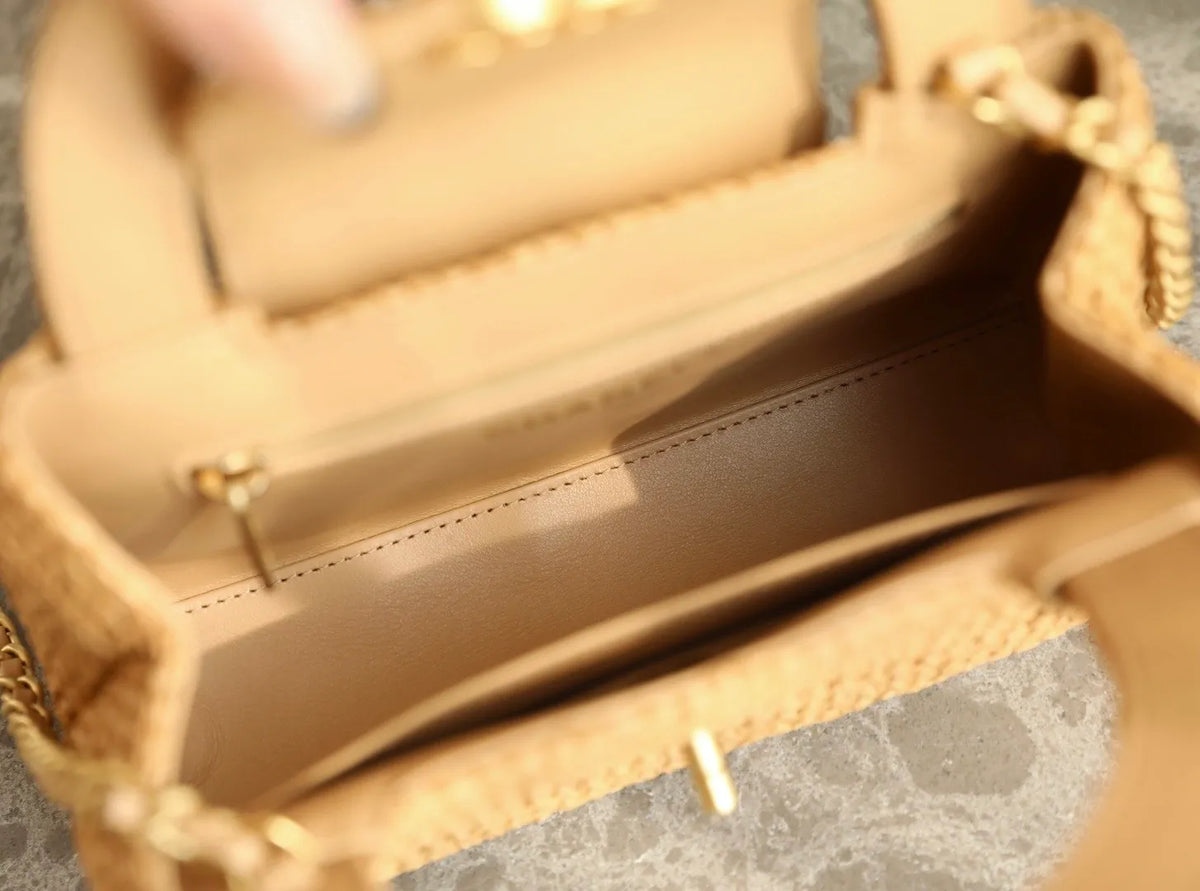 Chanel Braided Raffia Kelly Flap Bag