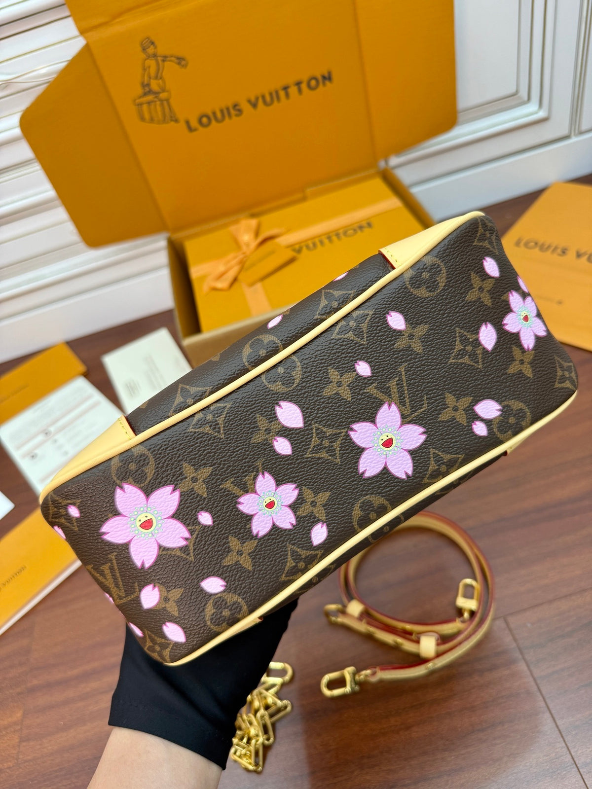 Louis Vuitton x Takashi Murakami Cherry Blossom Boulogne PM bag