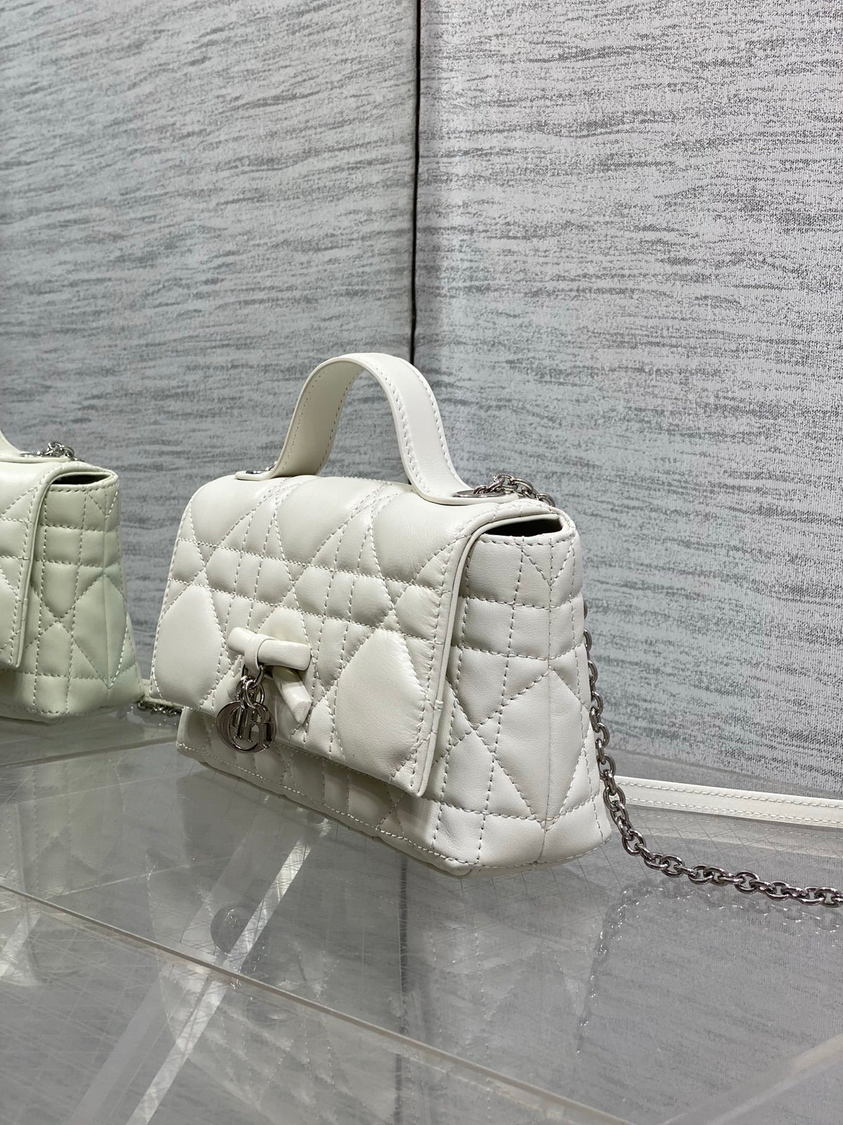 Dior My Dior Mini Bag in White Lambskin