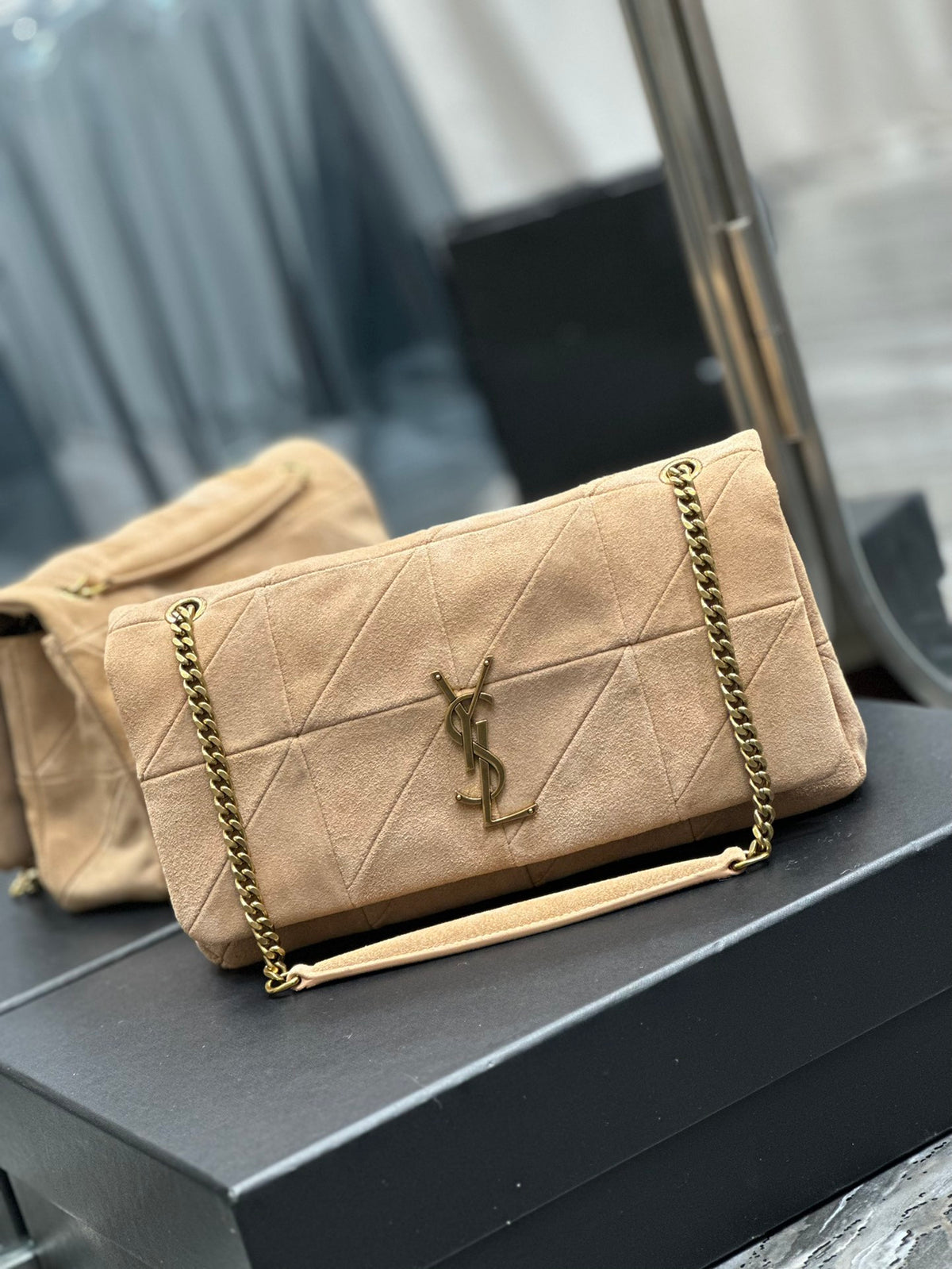YSL Jamie Medium Shoulder Bag in Beige