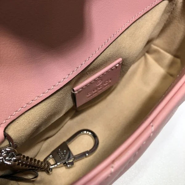 Gucci GG Marmont Matelassé Shoulder Bag Pink