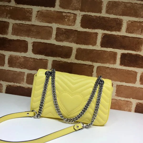 Gucci GG Marmont Matelassé Shoulder Bag Yellow