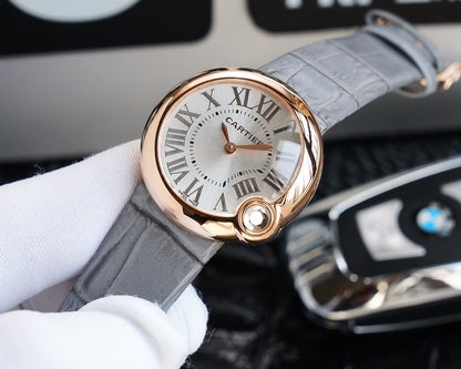 BALLON BLANC 33MM AUTOMATIC ROSE GOLD ARABIC NUMERALS