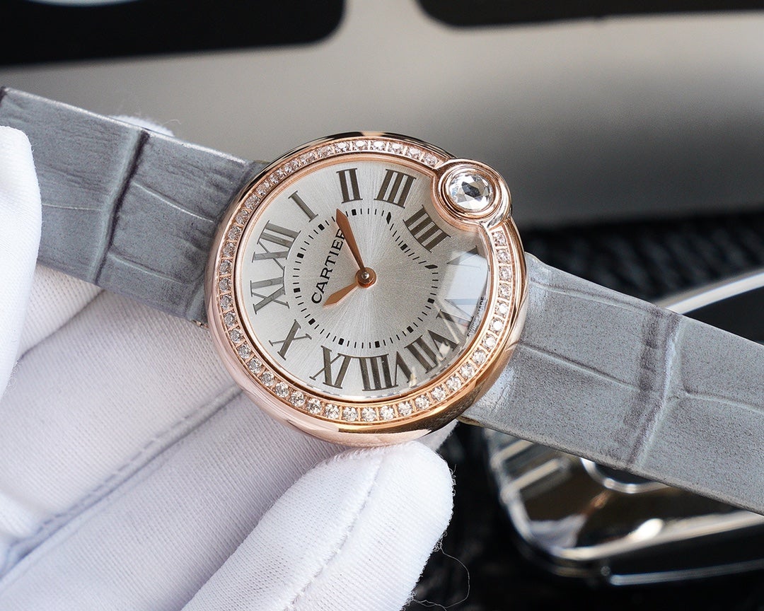 BALLON BLANC 33MM AUTOMATIC ROSE GOLD ARABIC NUMERALS