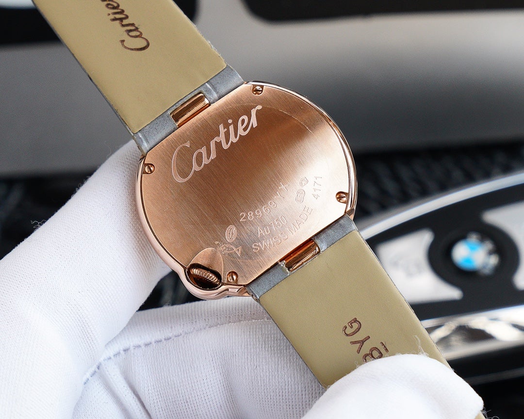 BALLON BLANC 33MM AUTOMATIC ROSE GOLD ARABIC NUMERALS
