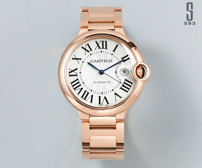 BALLON BLEU DATE ROSE GOLD WHITE DIAL