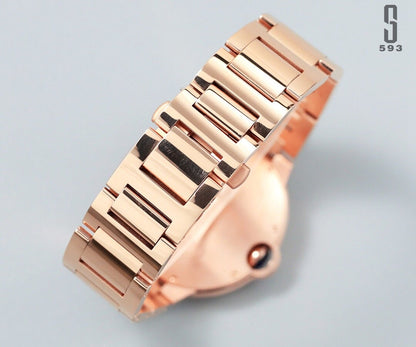 BALLON BLEU DATE ROSE GOLD WHITE DIAL