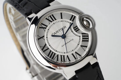 BALLON BLEU 33MM AUTOMATIC WHITE DIAL LEATHER 2021