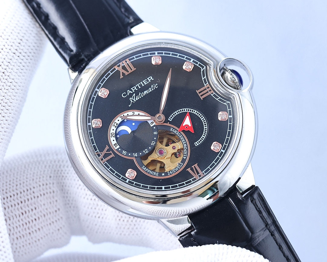 BALLON BLEU 36MM OPEN HEART PINK DIAMOND NUMERALS