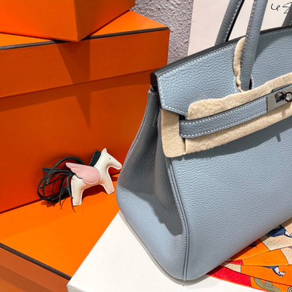 HN 30CM CLOUD BLUE TOGO LEATHER SILVER HARDWARE