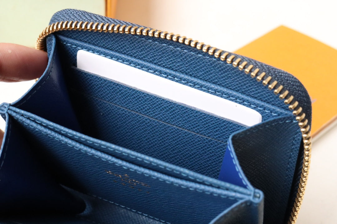 LV ZIPPY COIN 11CM BLUE DENIM