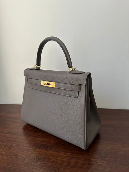 HM KELLY 28CM ETAIN TOGO GOLD HARDWARE