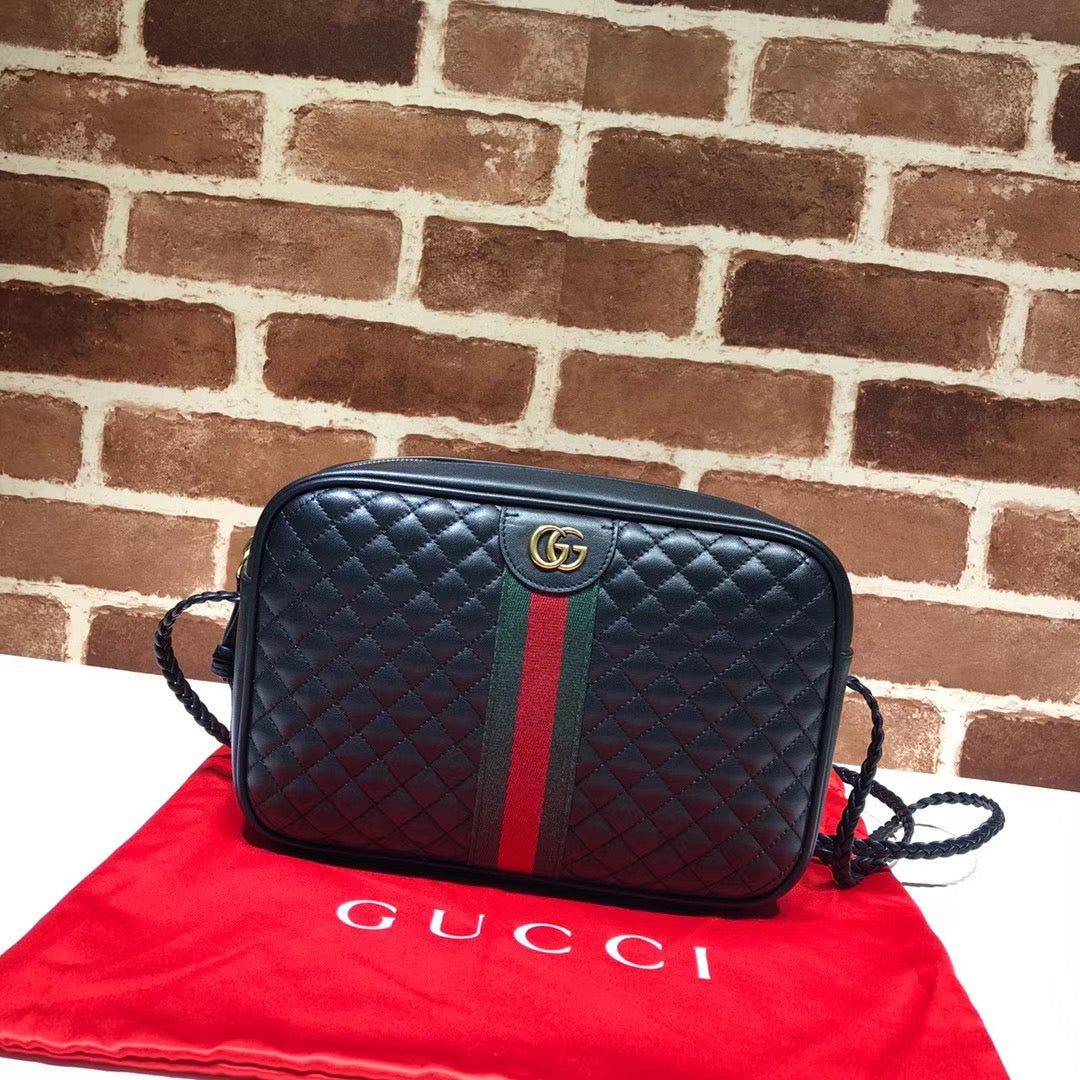 Gucci Black Mini Trapuntata Crossbody Bag Leather