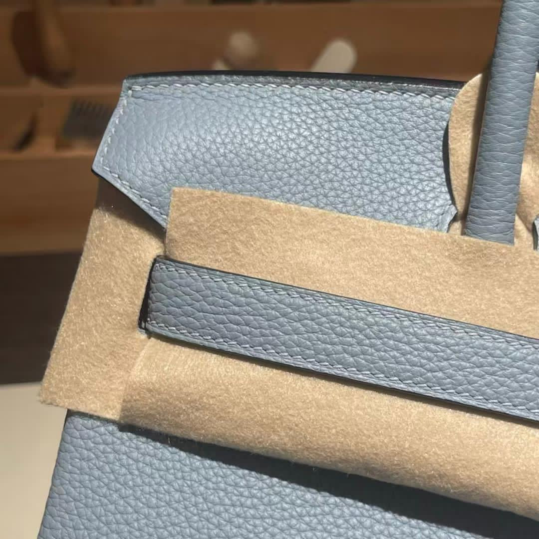 HN 25 CLOUD BLUE* TOGO LEATHER *SILVER* HARDWARE