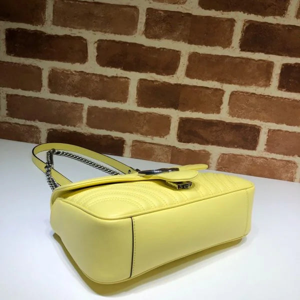 Gucci GG Marmont Matelassé Shoulder Bag Yellow