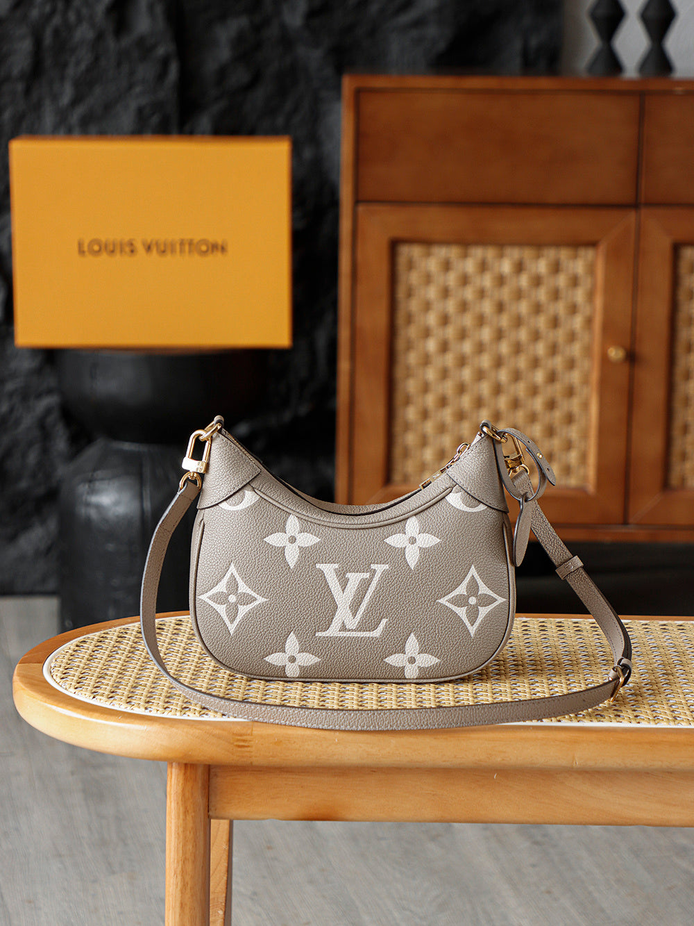 Louis Vuitton Bagatelle Bicolor Monogram Empreinte Shoulder Bag