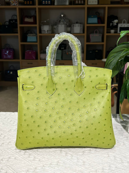 Hermes Birkin 25cm Ostrich Leather Gold Hardware