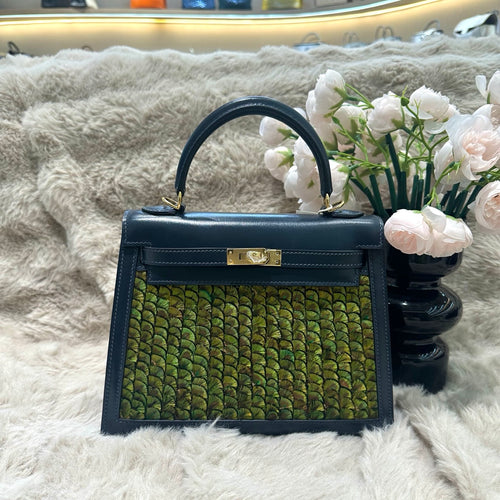 Hermes Kelly 25cm Two-Tone Gold Hardware