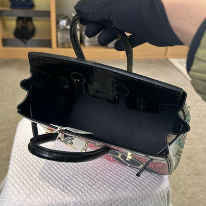 Hermes Touch Birkin 25cm Black Crocodile Leather Gold Hardware