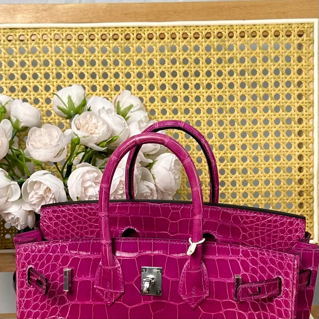 Hermes Birkin 25cm Crocodile Leather Silver Hardware