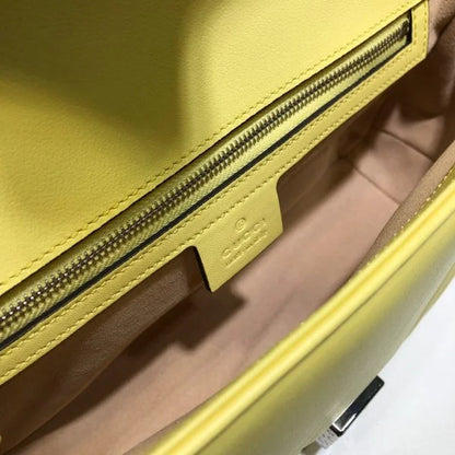 Gucci GG Marmont Matelassé Shoulder Bag Yellow