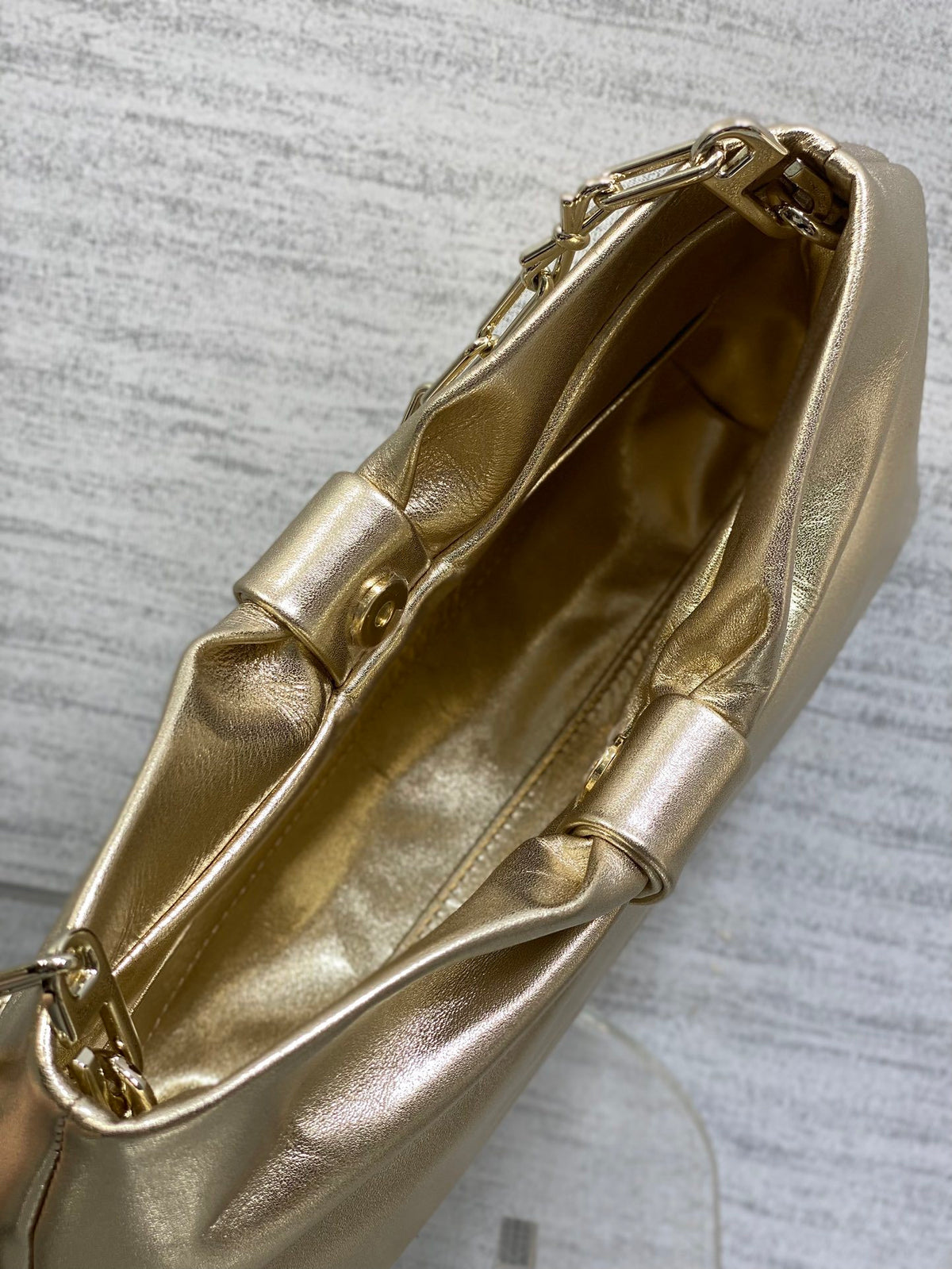 Dior Bow Bag Gold Lambskin