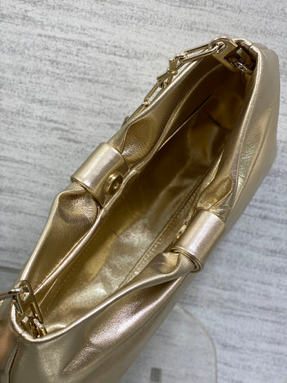 Dior Bow Bag Gold Lambskin