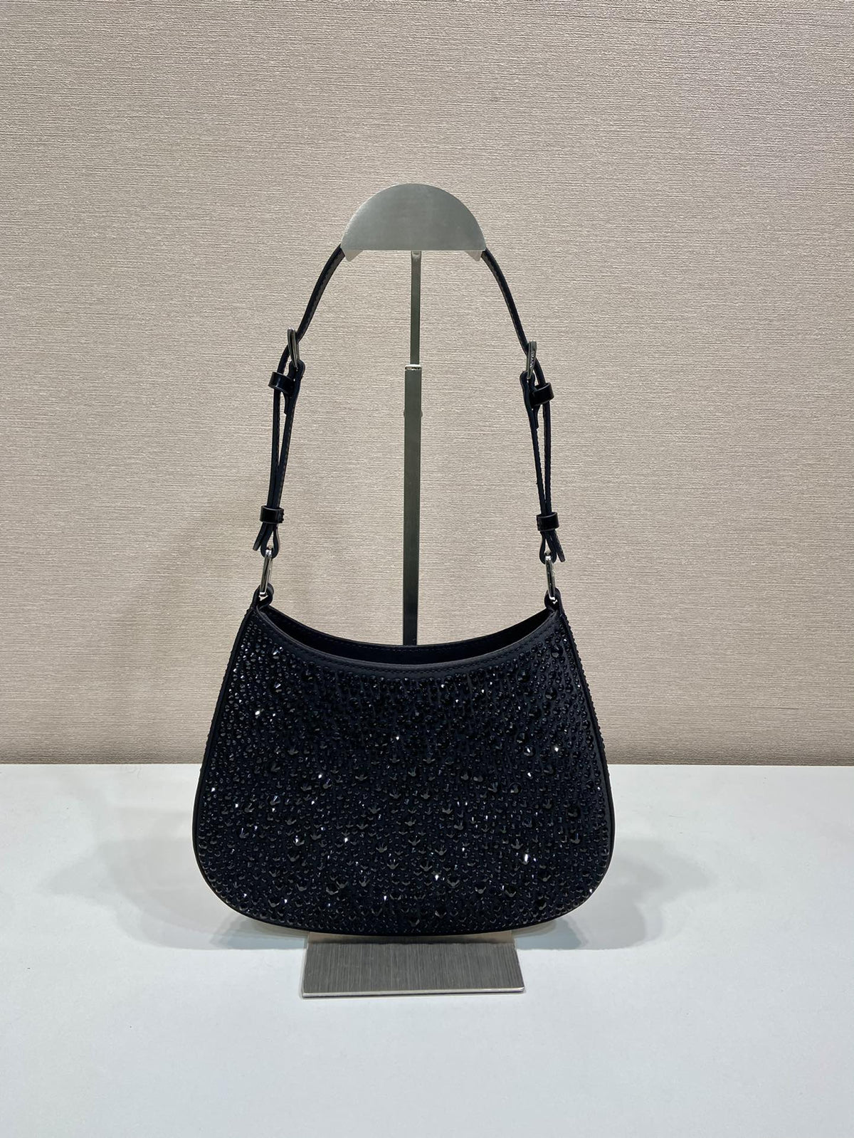Prada Cleo crystal-embellished Shoulder Bag