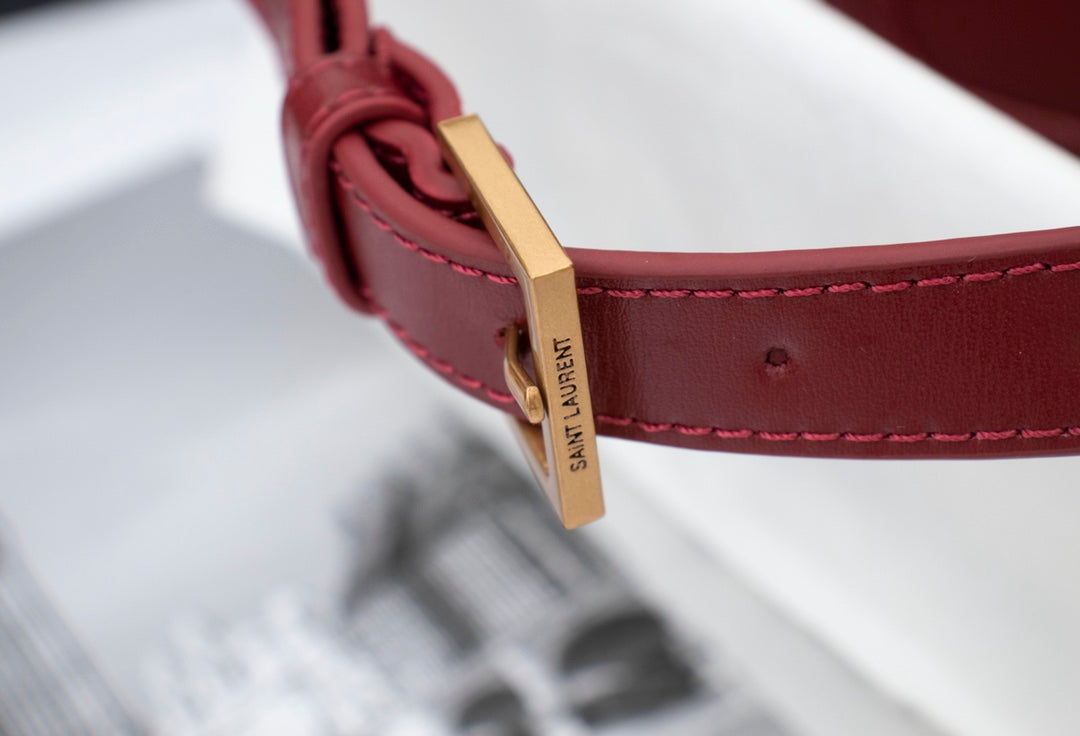 Saint Laurent YSL Solferino Small Leather Satchel Shoulder Bag