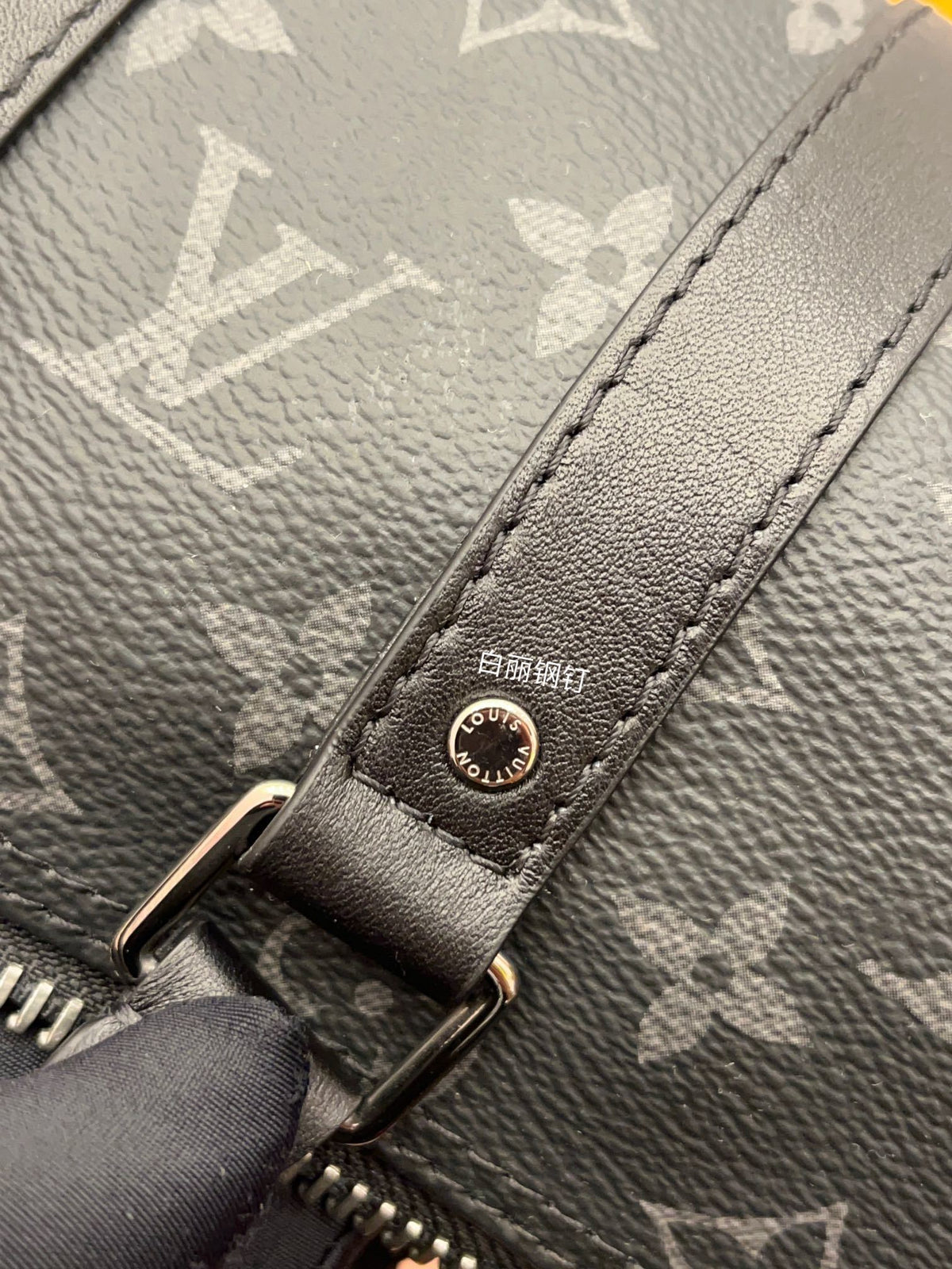 Louis Vuitton Keepall Bandoulière 25 Bag in Monogram Eclipse