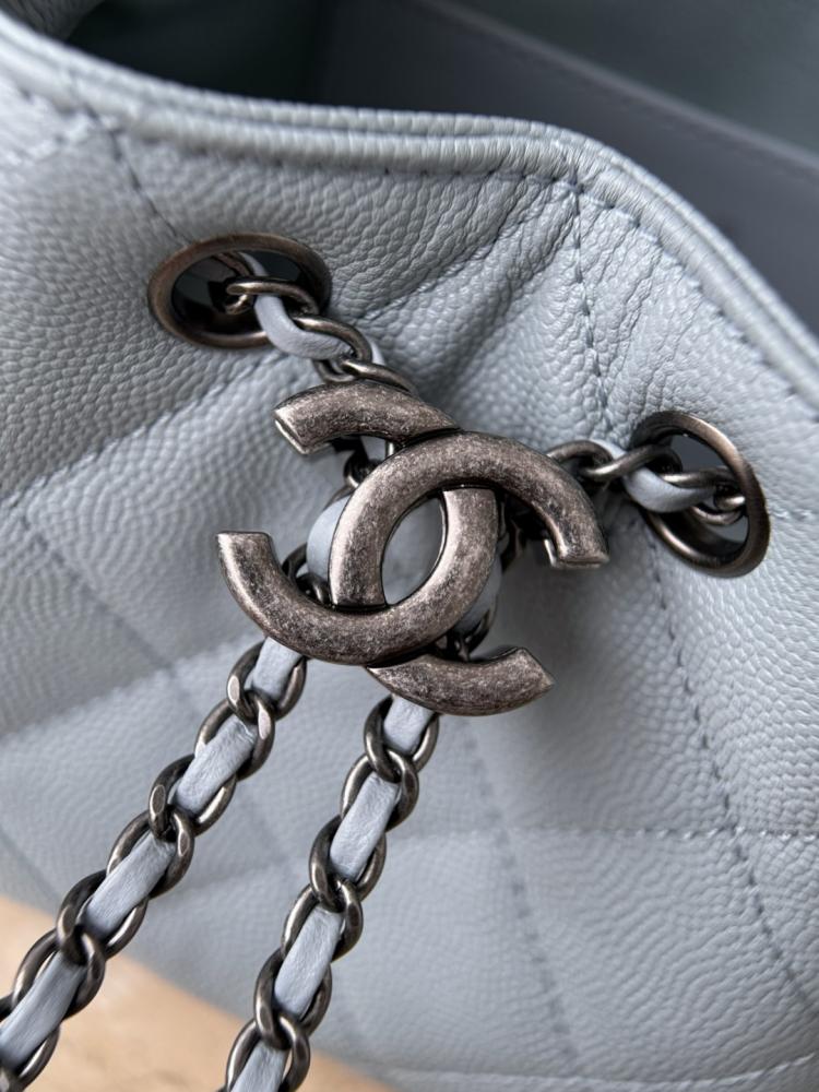 Chanel 25 Mini Blue Ruthenium Hardware