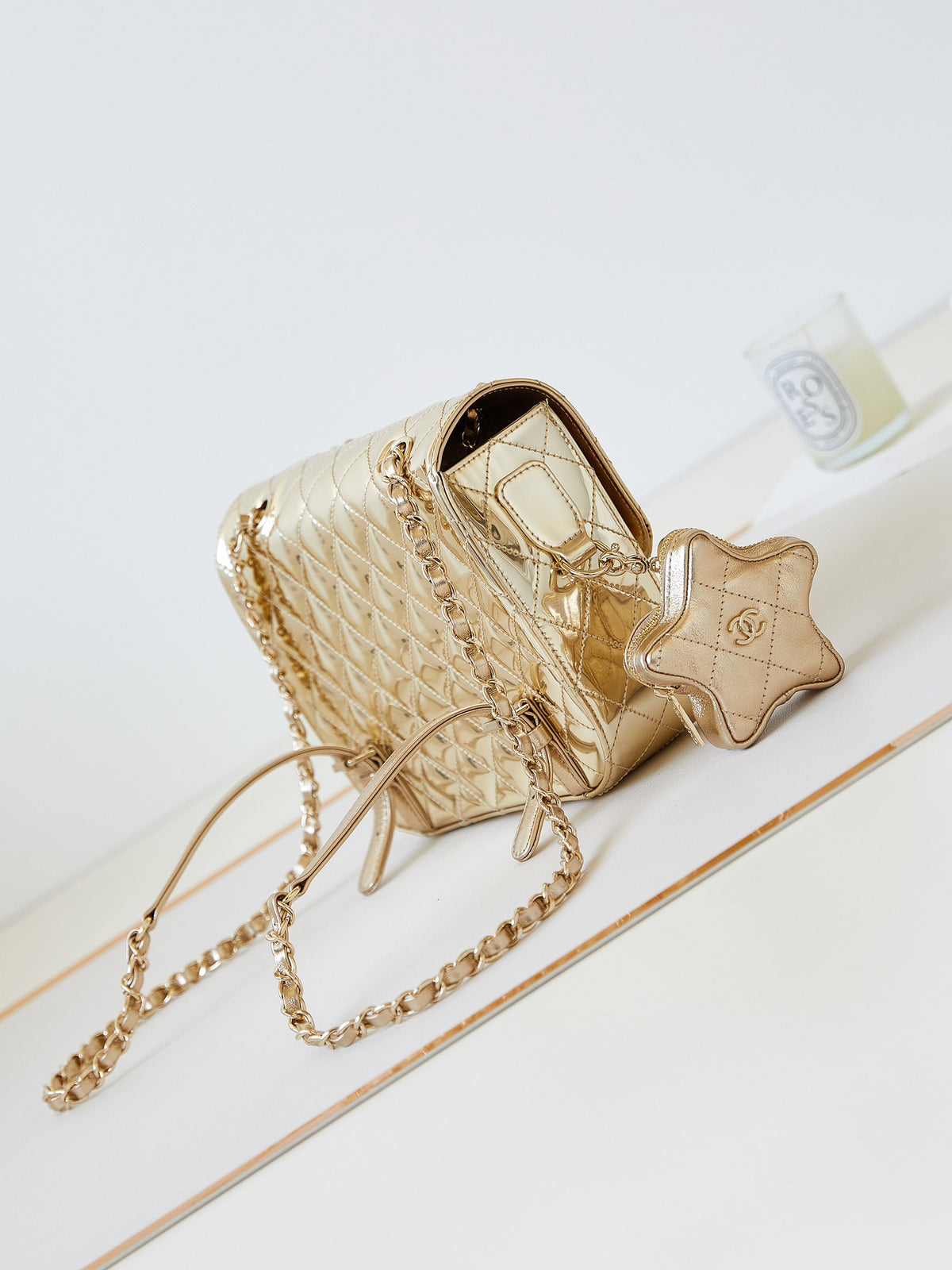 Chanel 24C gold mirror star Bag