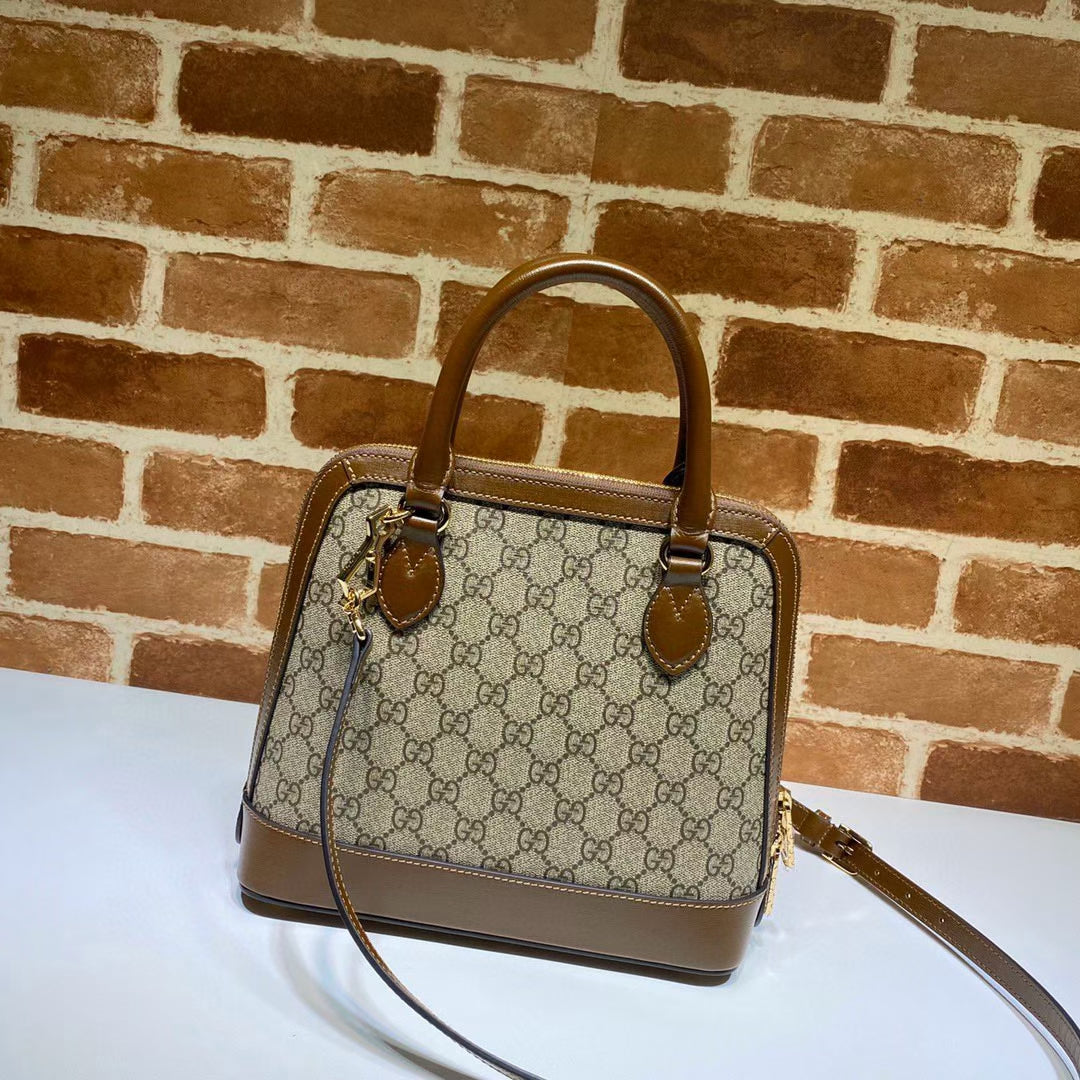 Gucci GG Supreme Canvas Horsebit 1955 Small Top Handle Bag