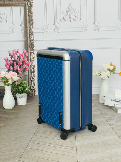 Louis Vuitton Horizon 55 rolling suitcase Blue Monogram