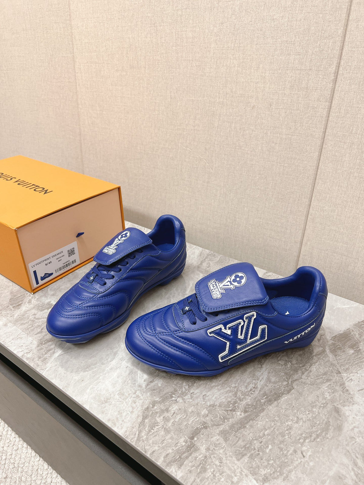 LV Women Blue Leather Sneakers