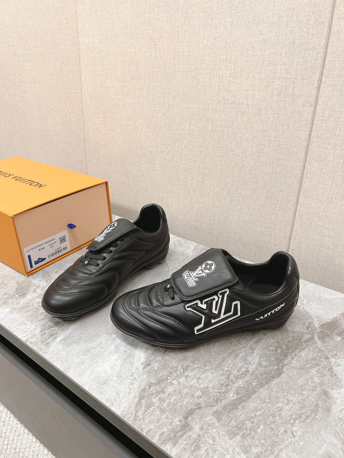 LV Women Black Leather Sneakers