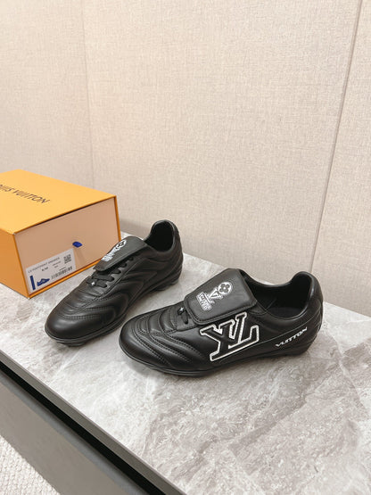 LV Women Black Leather Sneakers