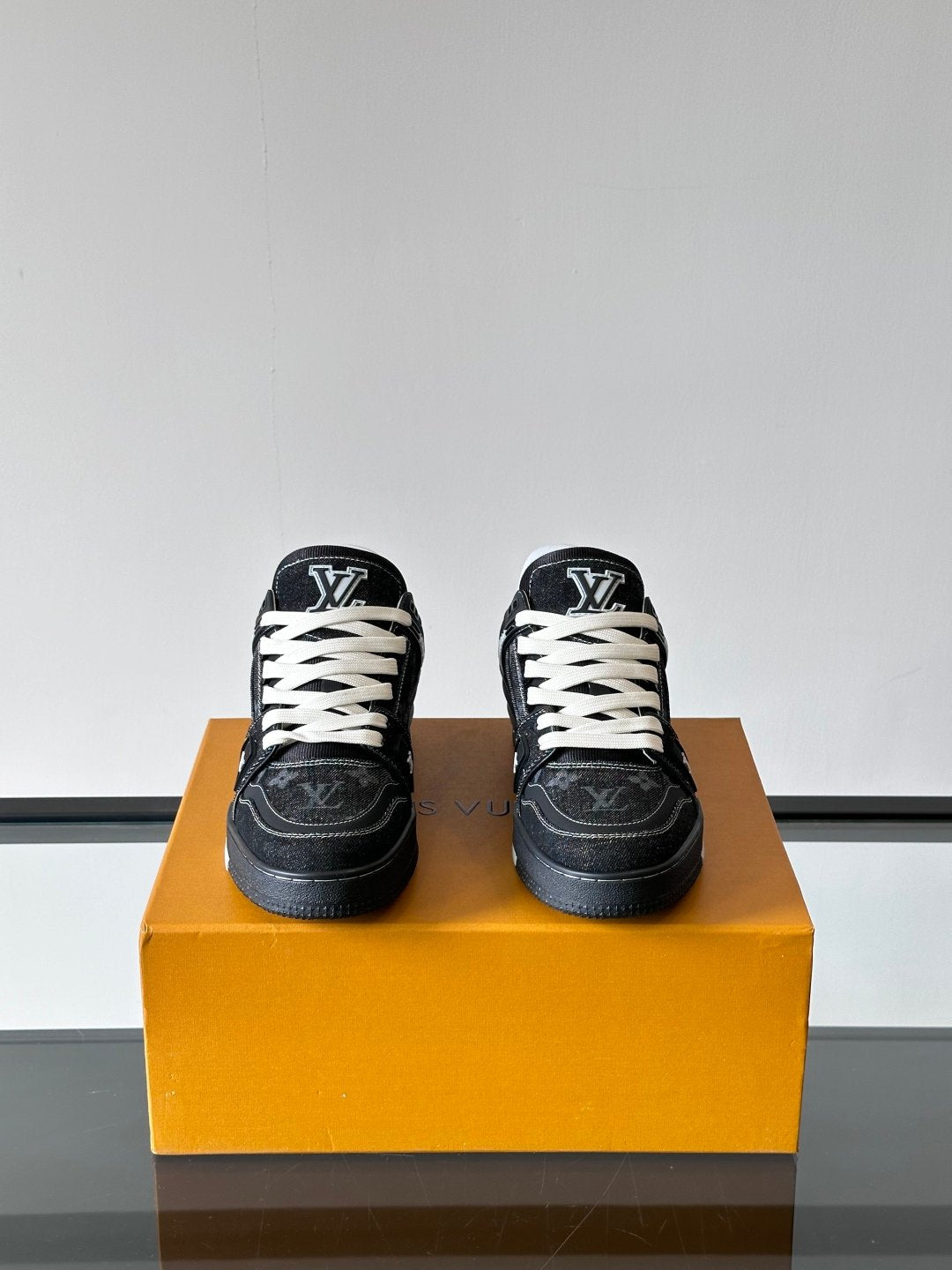 LV Men Black Suede Sneakers