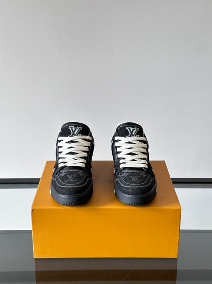 LV Men Black Suede Sneakers