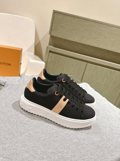 LV Women Black Canvas Sneakers