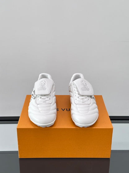 LV Men White Leather Sneakers