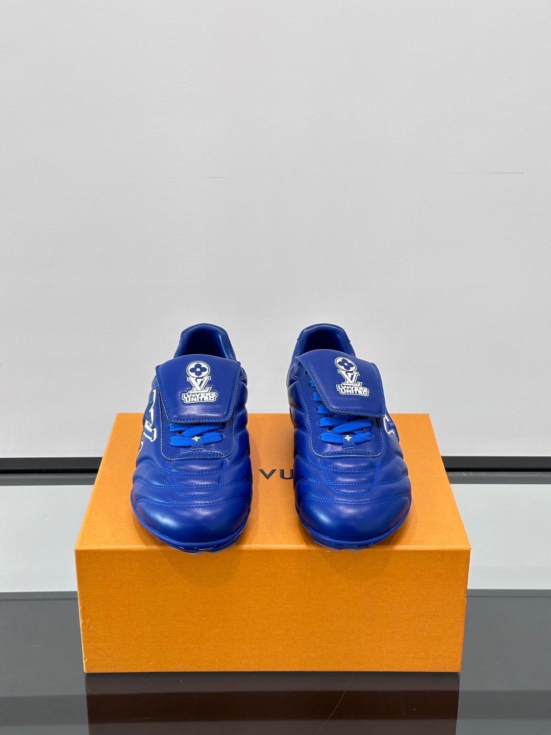 LV Men Blue Leather Sneakers