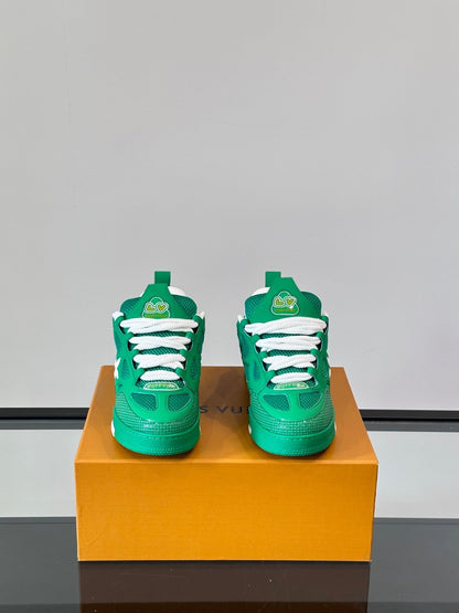 LV Men Green Mesh Sneakers