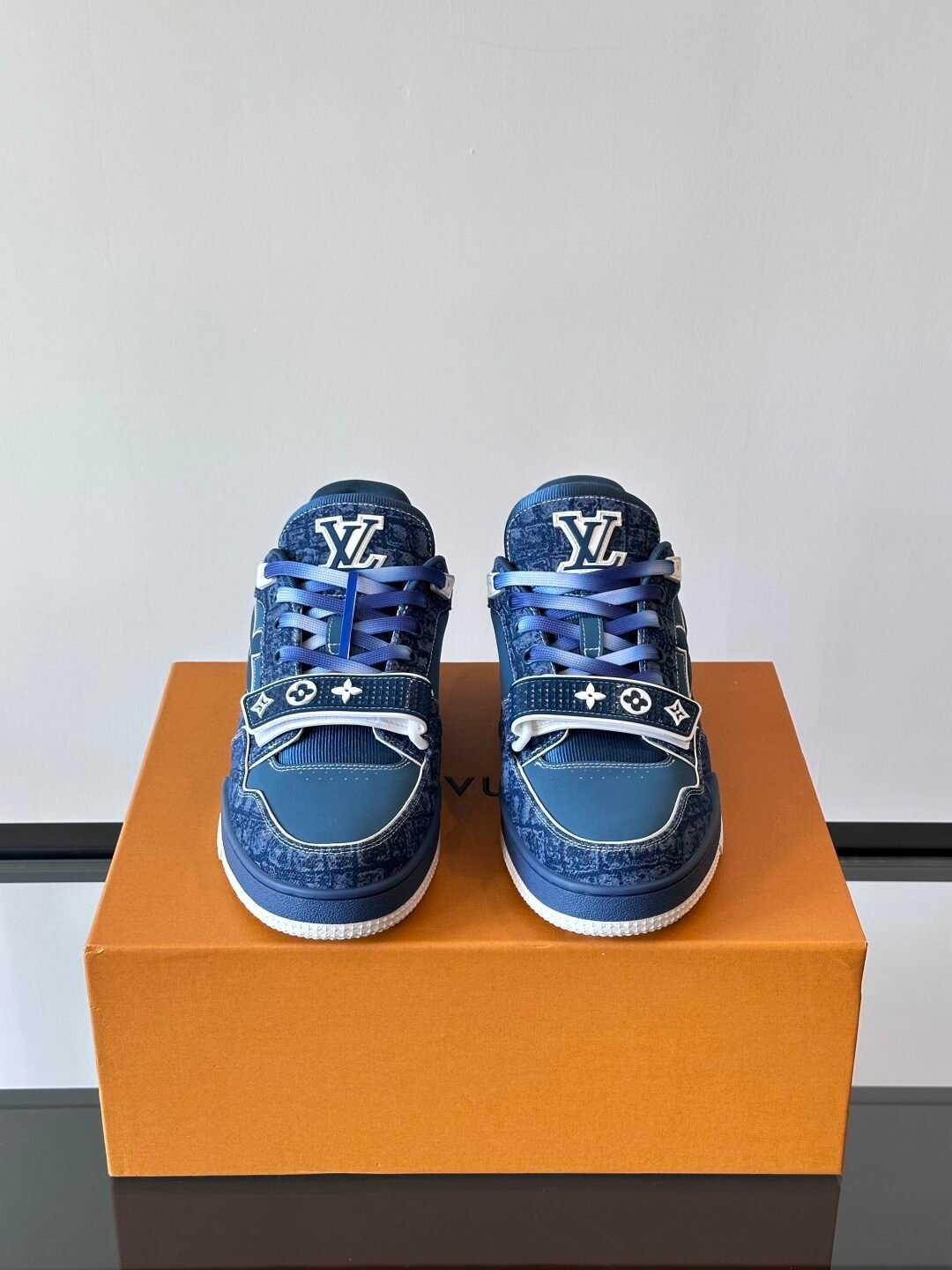 LV Men Navy Denim Sneakers