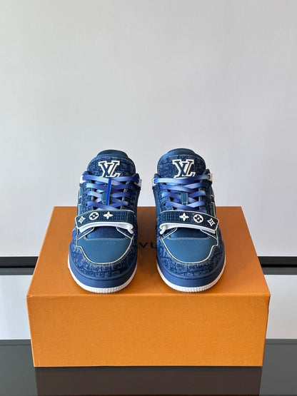 LV Men Navy Denim Sneakers