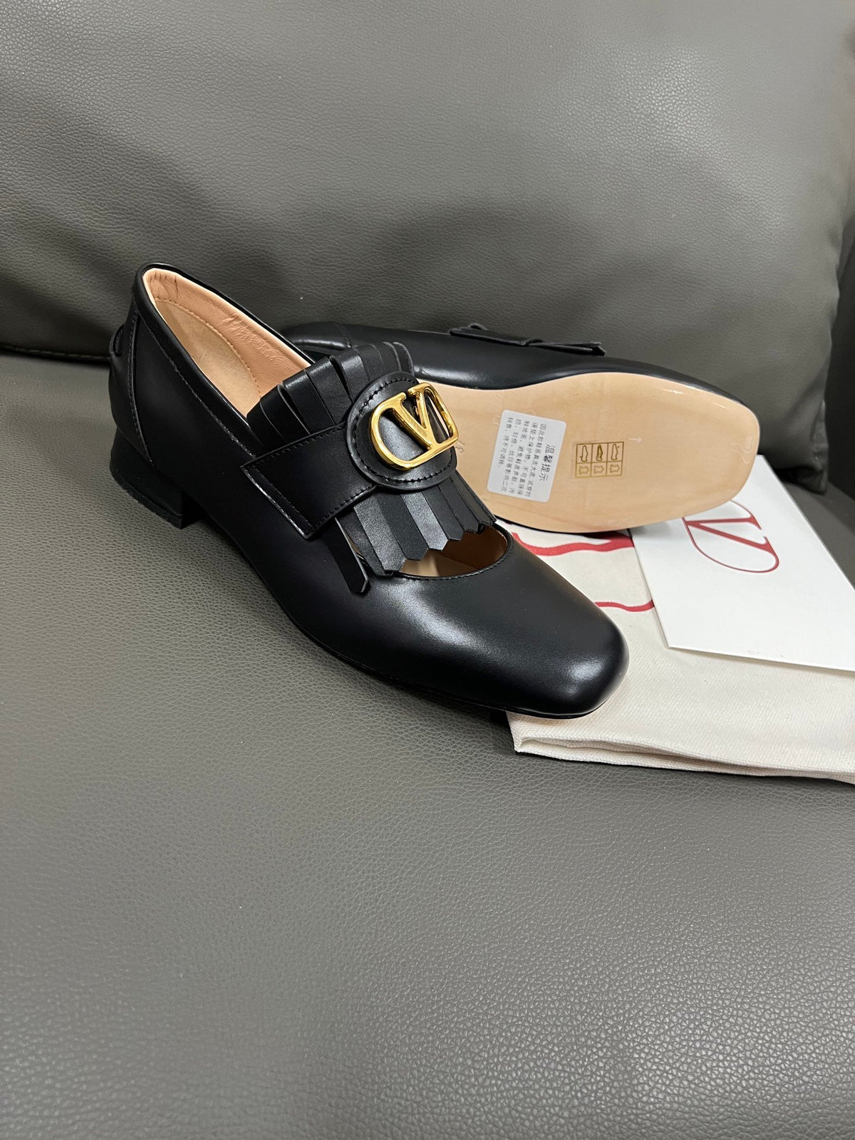 Valentino Women Black Leather Heels