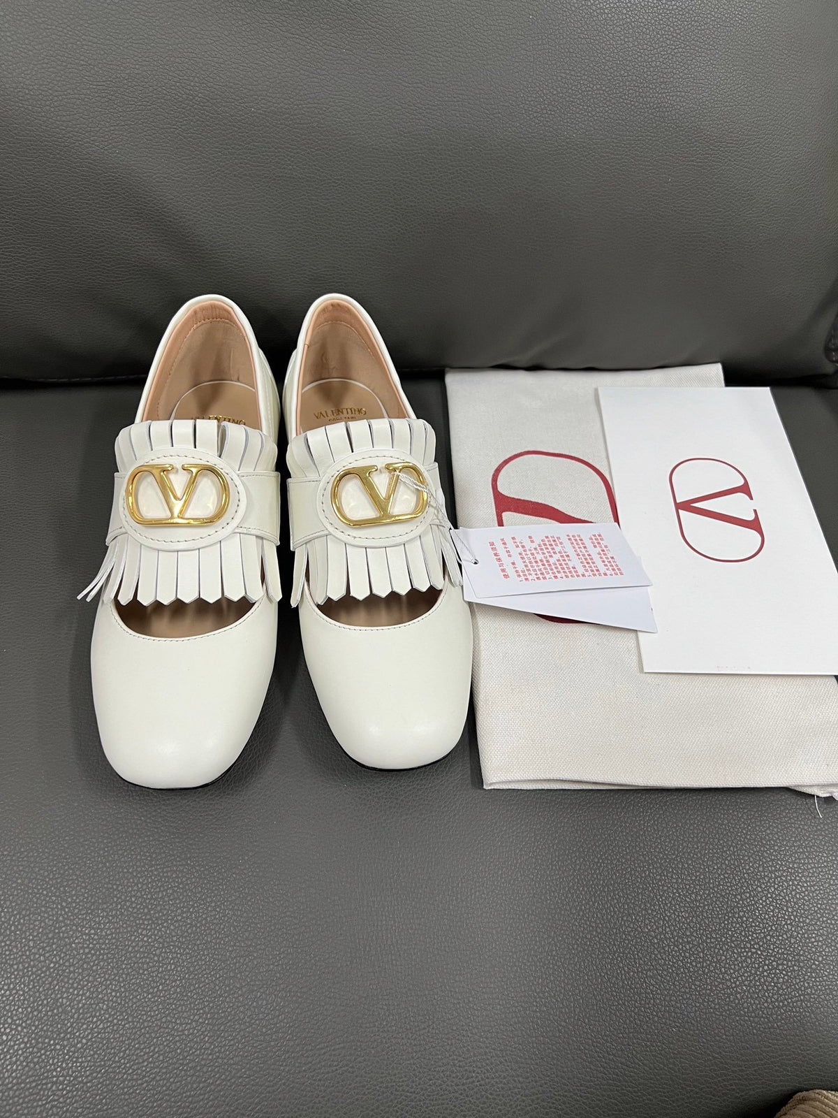 Valentino Women White Leather Heels