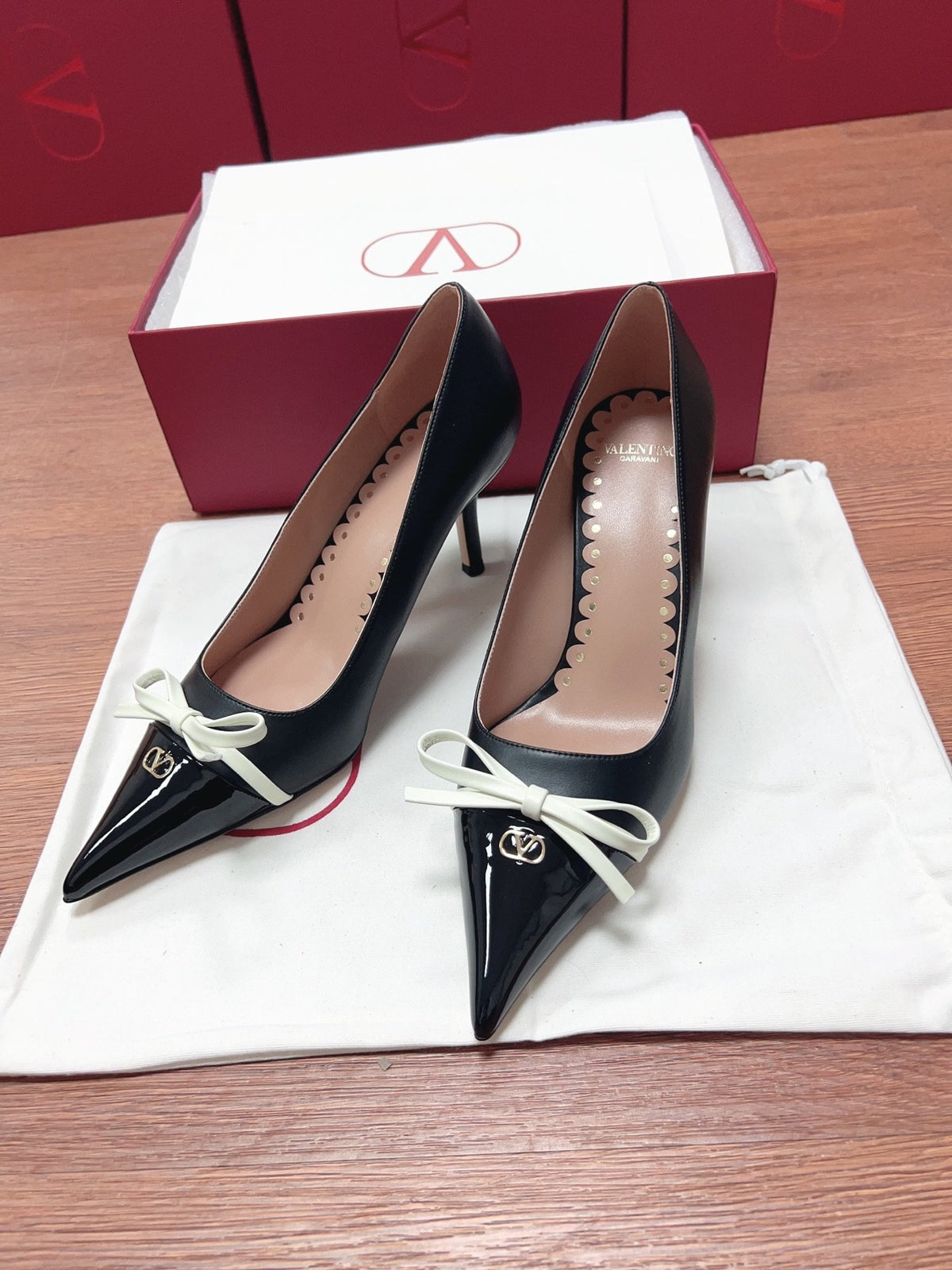 Valentino Women Black Patent Leather Heels